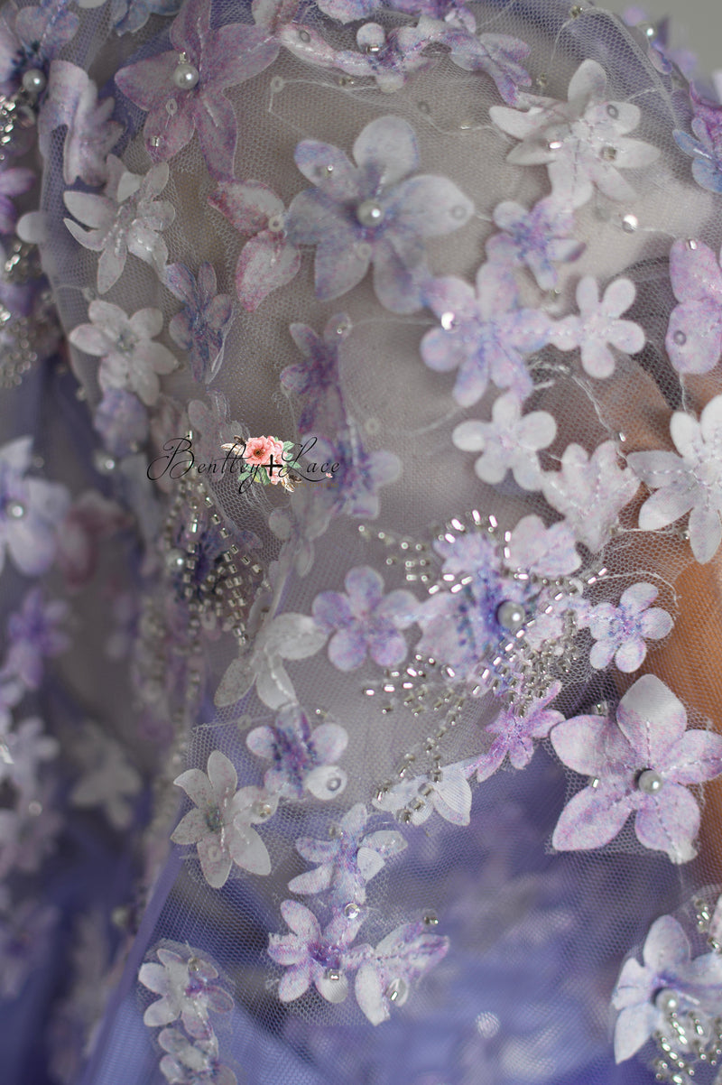 Fabric and Tulle Cape  - Custom color / fabric options available