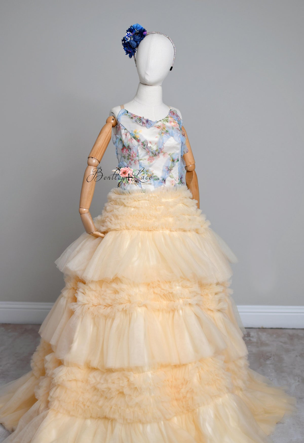 "MEADOW BLOOM" -Editorial Dress, Couture Gown, Special Occasion Dress Custom colors available