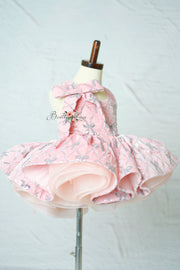 "Bentley + Lace Velvet Whimsy Bows Apron Dress on mannequin"

