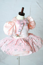 "Whimsical velvet and satin dress for styled children’s sessions"

