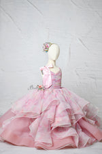 Pastel Clouds Dress – Customizable Girls Pastel Gown with Detachable Tulle Sleeves for Photography & Special Events
