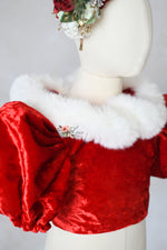 Custom "Mrs. Claus & Co." Velvet Bodice | Elegant Layering Piece for Couture & Holiday Styling | Available in Sizes 12M–12Y