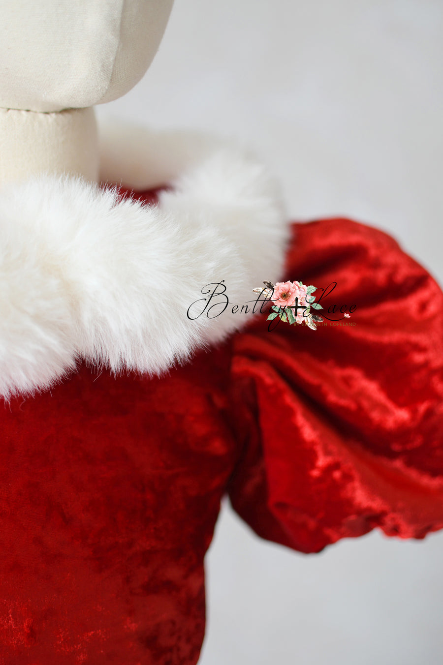 Custom "Mrs. Claus & Co." Velvet Bodice | Elegant Layering Piece for Couture & Holiday Styling | Available in Sizes 12M–12Y