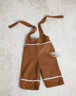 Boys Dapper Gingerbread Suspender Shorts | Custom Colors & Fabrics | Suspenders & Bowtie Options Available