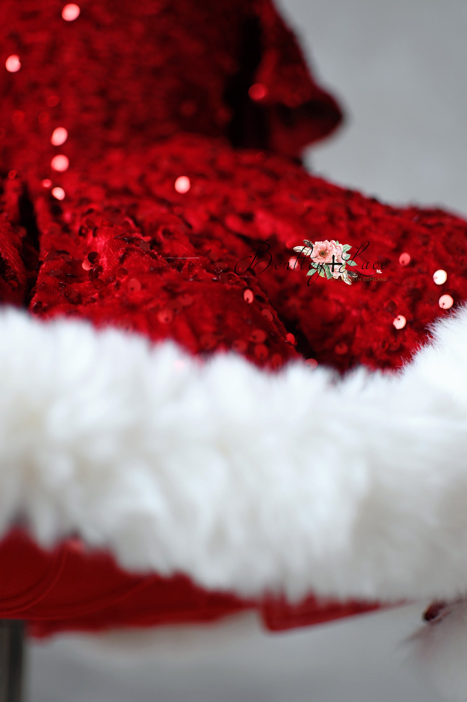Sequin petal dress for Christmas photos and holiday sessions

