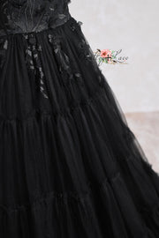 Heavenly-Couture Teen/Mommy Gown  - Floor Length DRESS-Custom colors available - Editorial Dress, Couture Gown, Special Occasion Dress