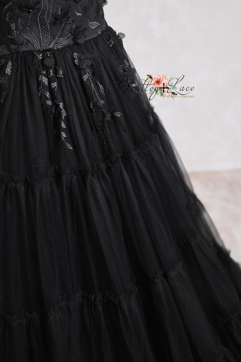 Heavenly-Couture Teen/Mommy Gown  - Floor Length DRESS-Custom colors available - Editorial Dress, Couture Gown, Special Occasion Dress