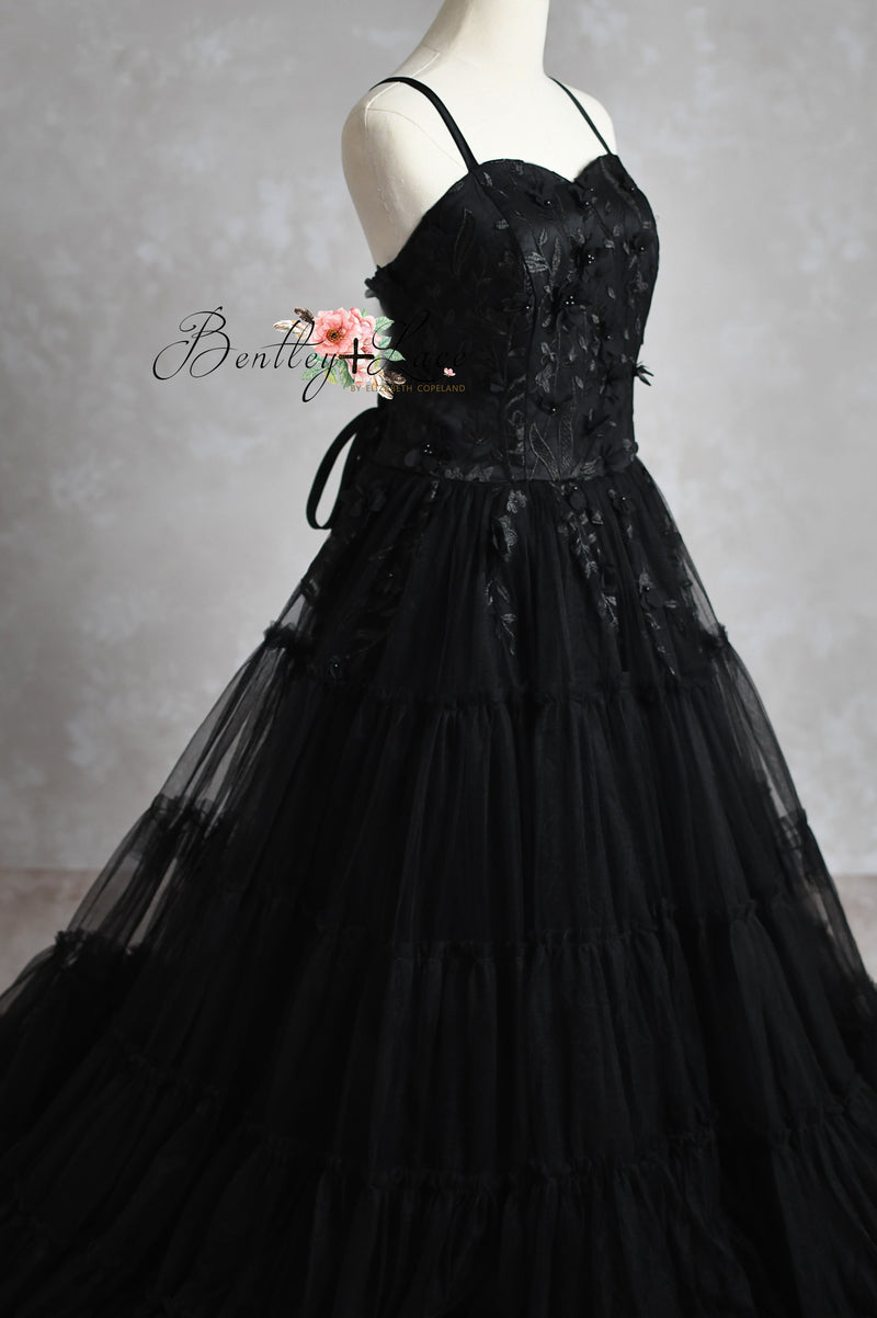 Heavenly-Couture Teen/Mommy Gown  - Floor Length DRESS-Custom colors available - Editorial Dress, Couture Gown, Special Occasion Dress