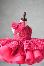 Retro "Velvet Glam" Birthday Dress – Sequin Velvet Gown for Photography & Special Events