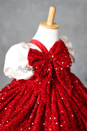 Elegant holiday gown designed for magical seasonal moments.

