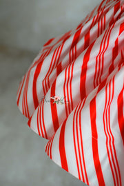 Candy Cane Lane Set: Dress+ Detachable Apron Option-Editorial Dress, Couture Gown, Special Occasion Dress