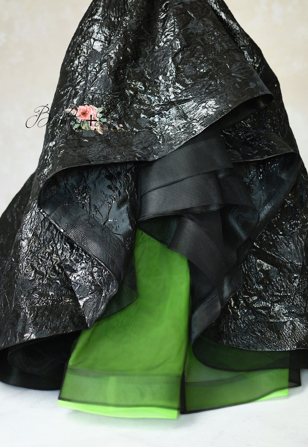 Emerald Shadows - Wicked-inspired- select your color-  Floor Length Gown  Editorial Dress, Couture Gown, Special Occasion Dress