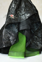 Emerald Shadows - Wicked-inspired- select your color-  Floor Length Gown  Editorial Dress, Couture Gown, Special Occasion Dress