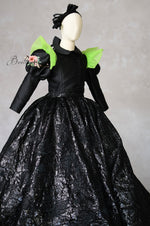 Emerald Shadows - Wicked-inspired- select your color-  Floor Length Gown  Editorial Dress, Couture Gown, Special Occasion Dress