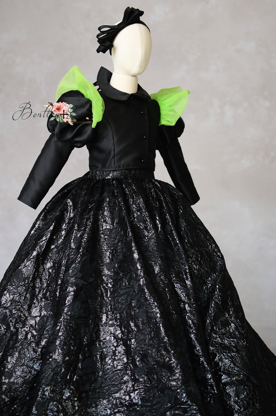 Emerald Shadows - Wicked-inspired- select your color-  Floor Length Gown  Editorial Dress, Couture Gown, Special Occasion Dress