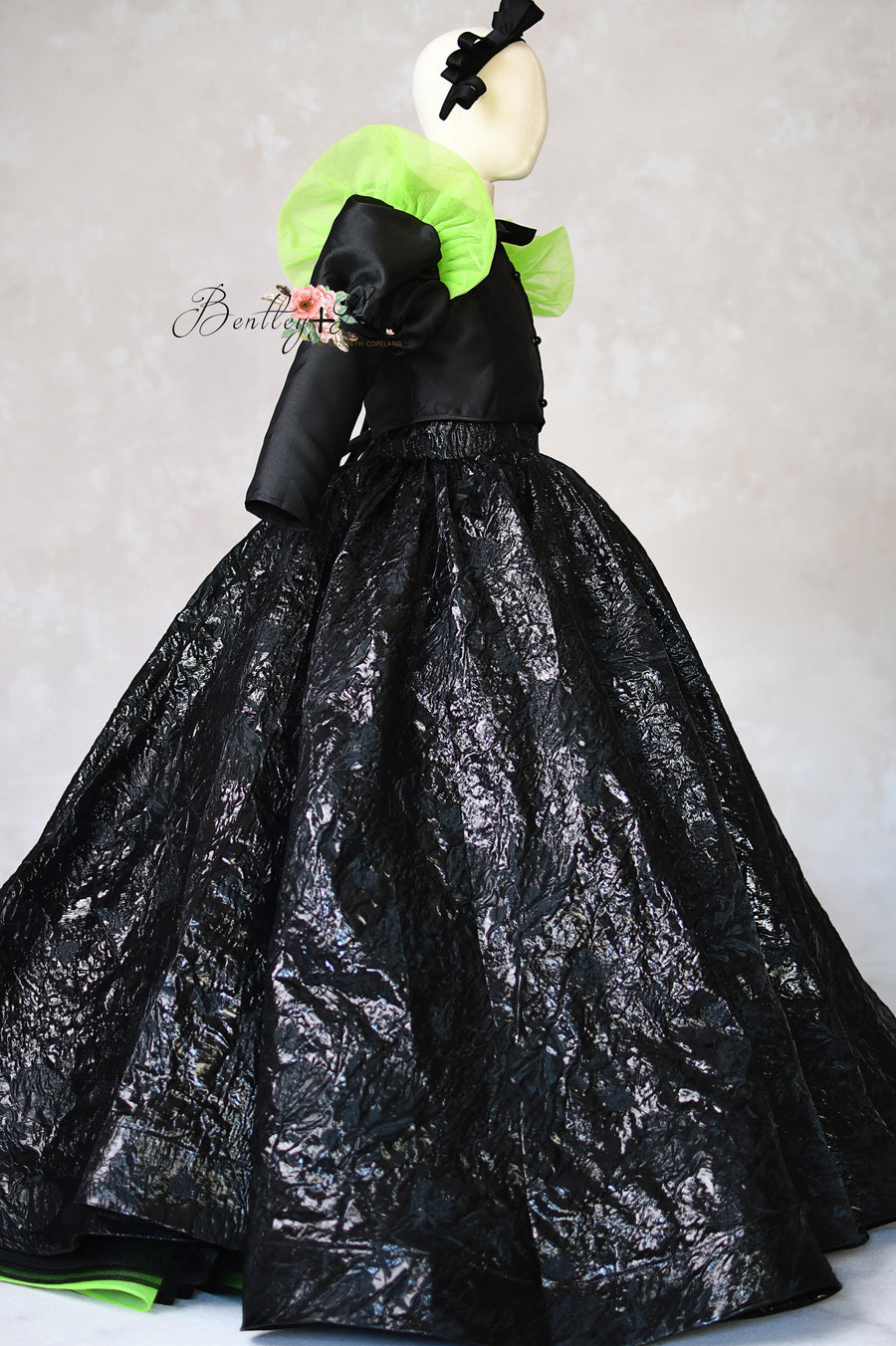 Emerald Shadows - Wicked-inspired- select your color-  Floor Length Gown  Editorial Dress, Couture Gown, Special Occasion Dress