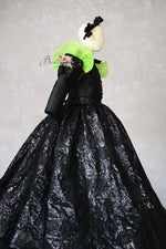 Emerald Shadows - Wicked-inspired- select your color-  Floor Length Gown  Editorial Dress, Couture Gown, Special Occasion Dress