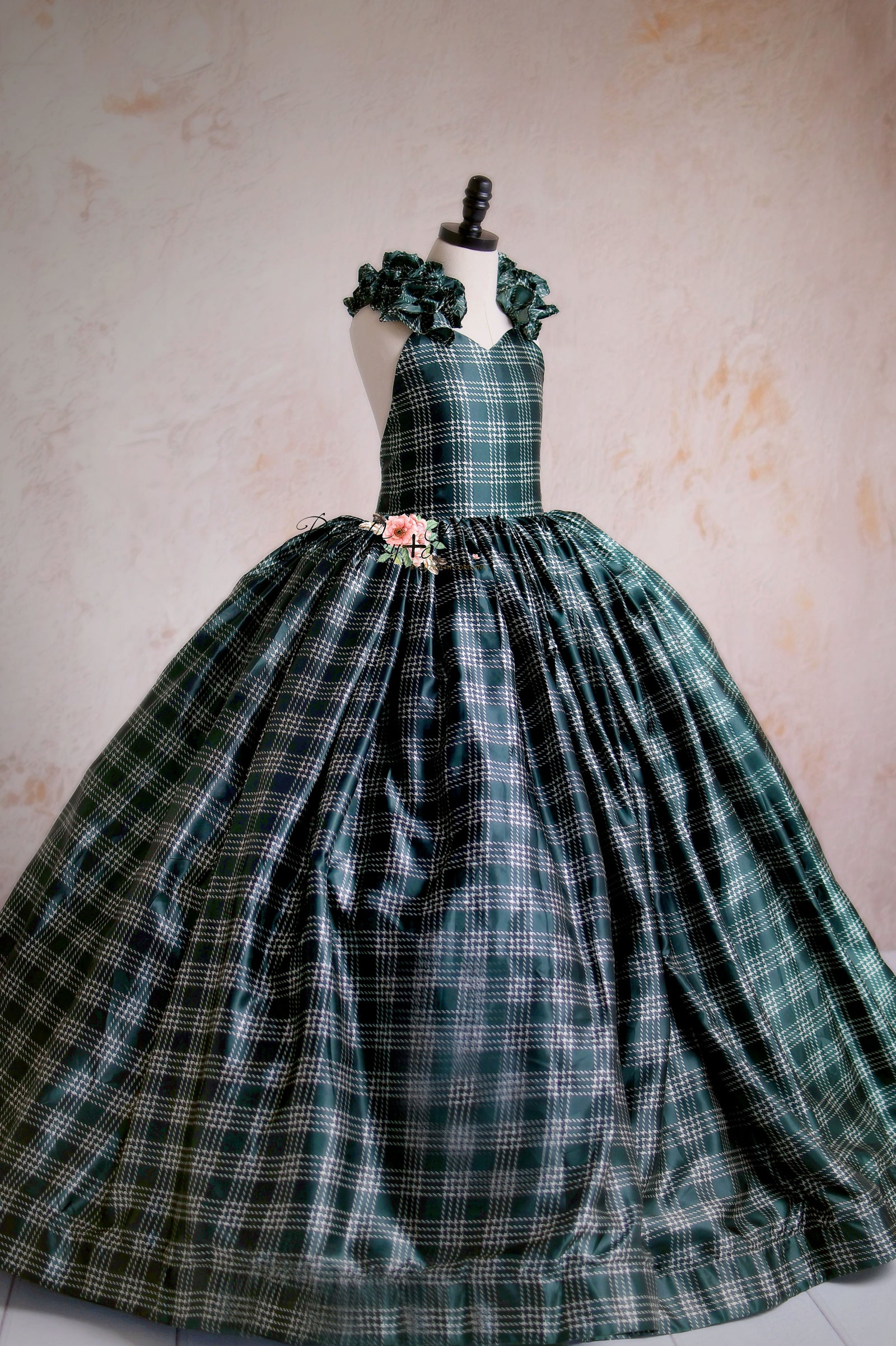 Children's green Christmas gown