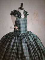 Holiday Magic Floor Length Dress and Bow- Pick color and fabric option. Editorial Dress, Couture Gown, Special Occasion Dress