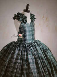 Holiday Magic Floor Length Dress and Bow- Pick color and fabric option. Editorial Dress, Couture Gown, Special Occasion Dress