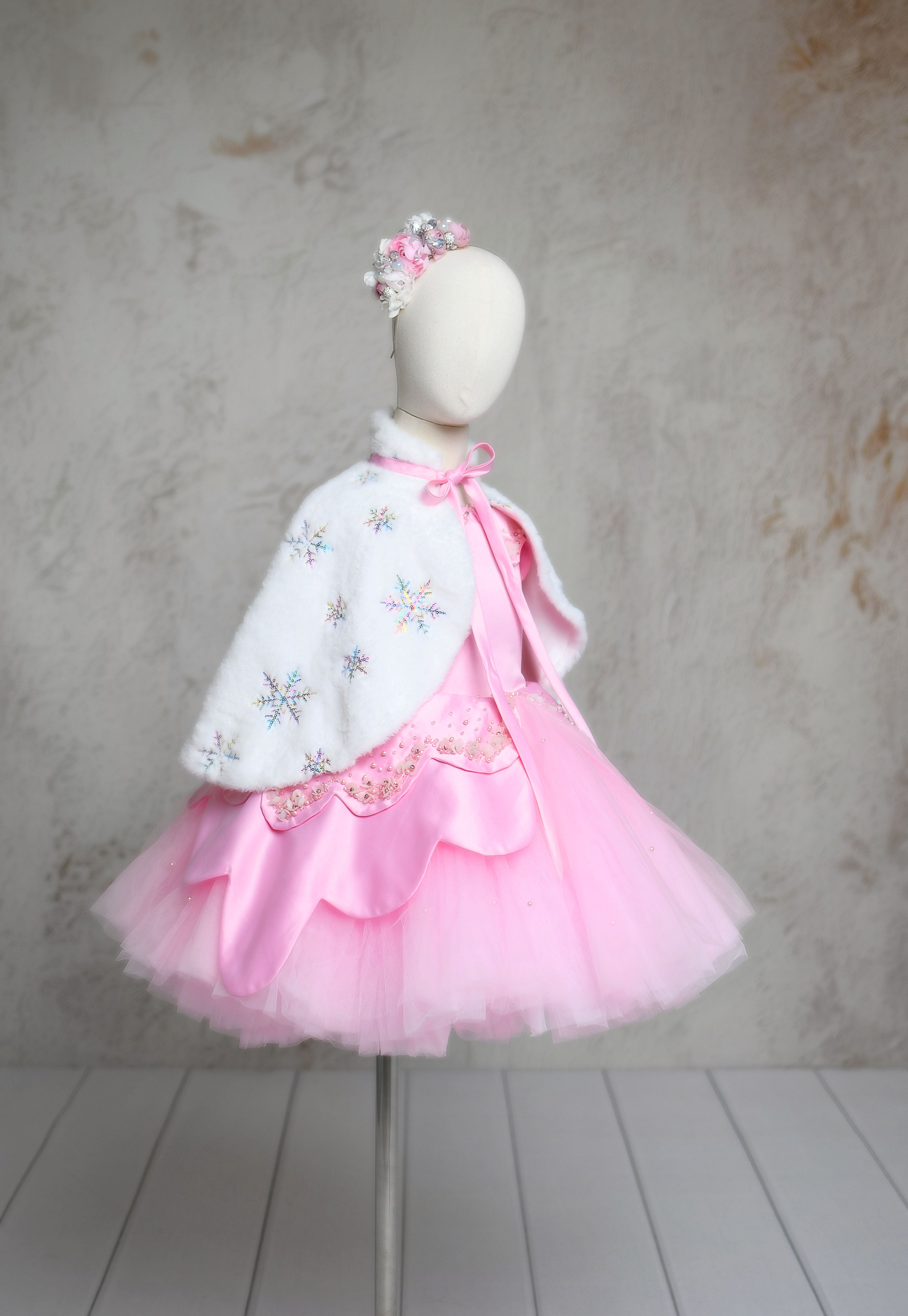 Ballerina inspired snowflake dress and cape