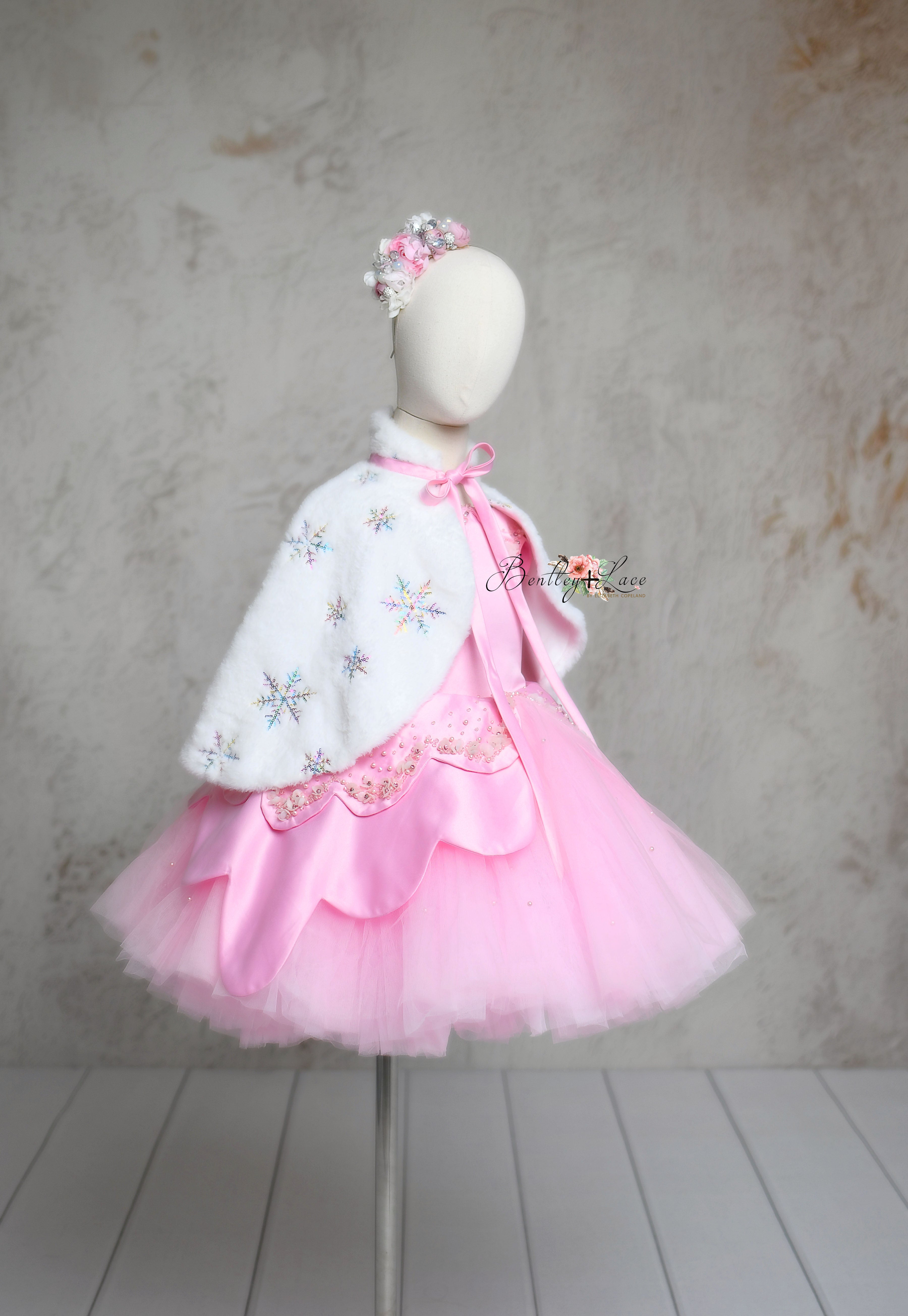 Ballerina inspired snowflake dress and cape