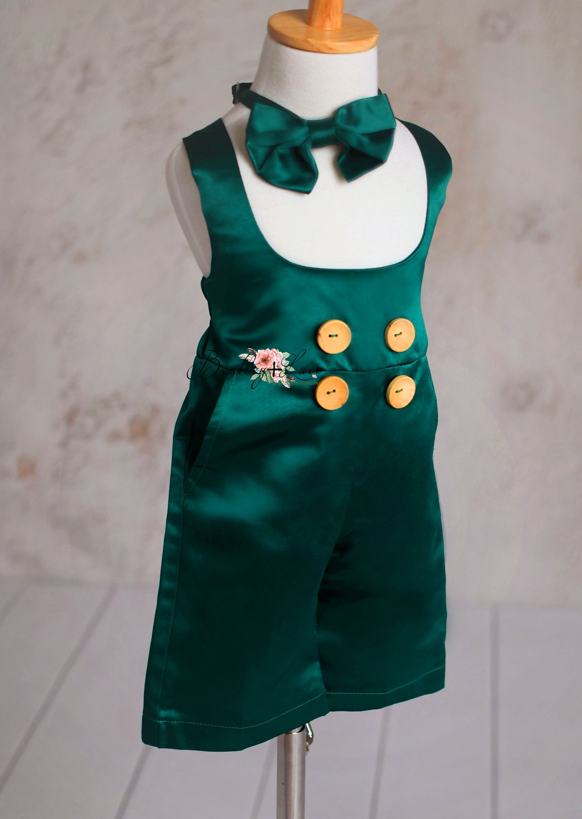 Satin Dapper Boys Suspender Adventure Set | Shorts & Bowtie Included | Over 100 Color Choices Available!