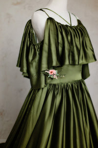 Euc / new "ZIGGY" Silk Satin Floor Length Adult Gown (Adult 8-12)