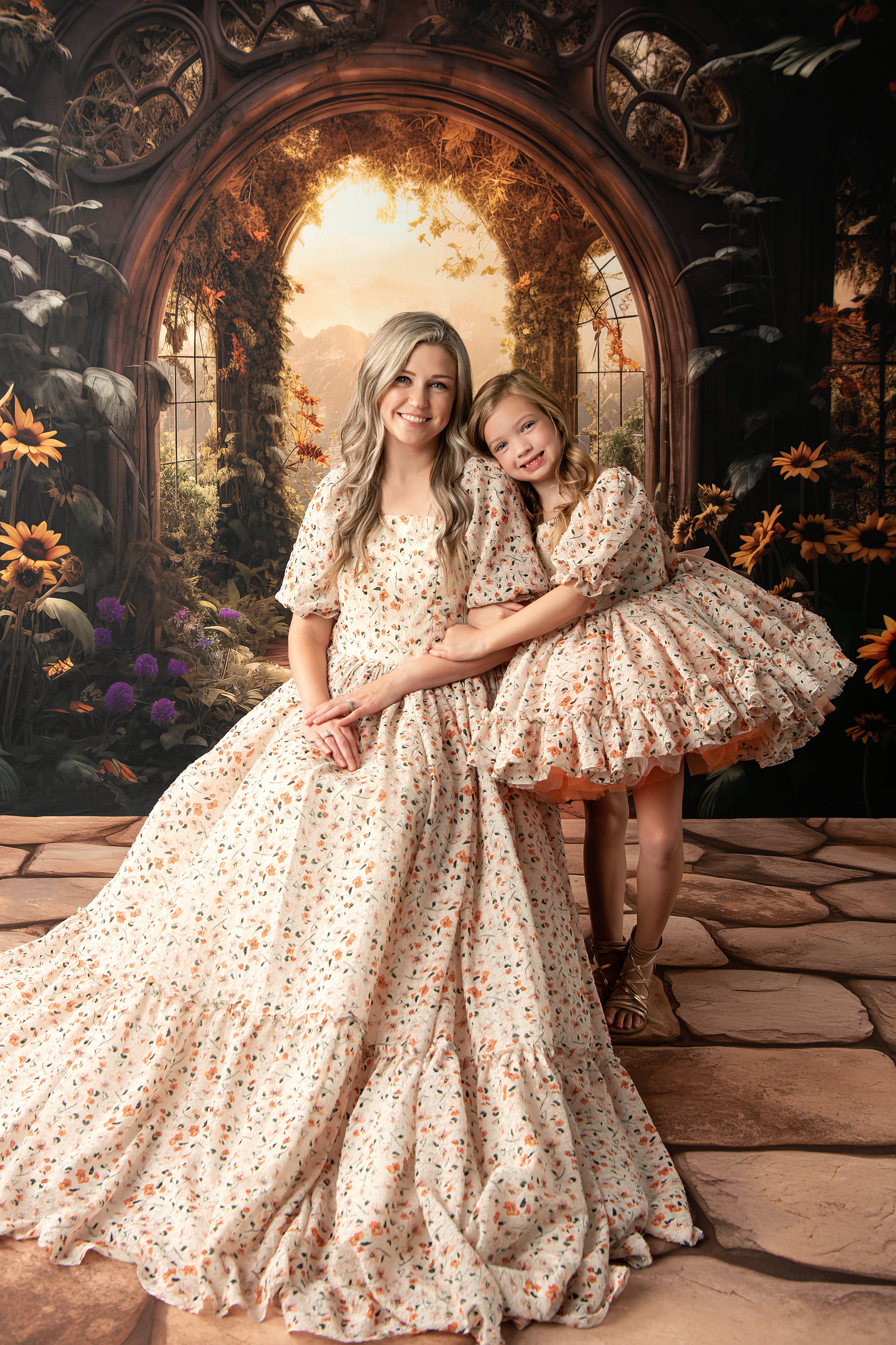 mommy and me chiffon custom gown