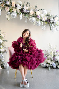 New "Radiant Orchid" Petal Length Dress with Detachable Sleeves | Size 6 Year to Petite 7 Year