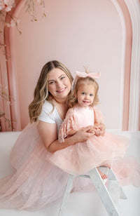 Detachable Daisy fabric+tulle skirts (Child -Adult Sizes) -  Custom color / fabric options available