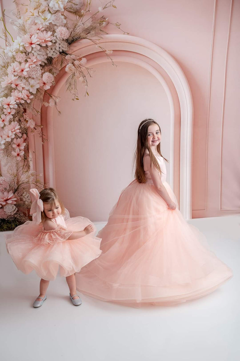 Floor length gown Daisy fabric (Child -Adult Sizes) -  Custom color / fabric options available