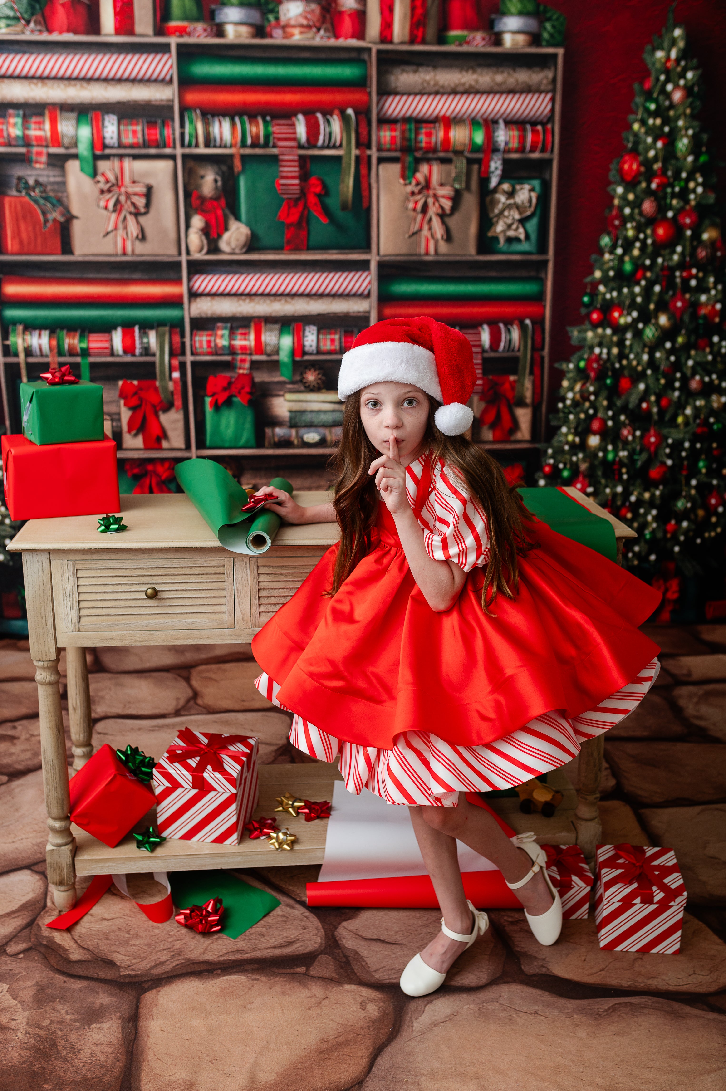 CANDY CANE LANE DRESS+ DETACHABLE APRON (6-7 year)