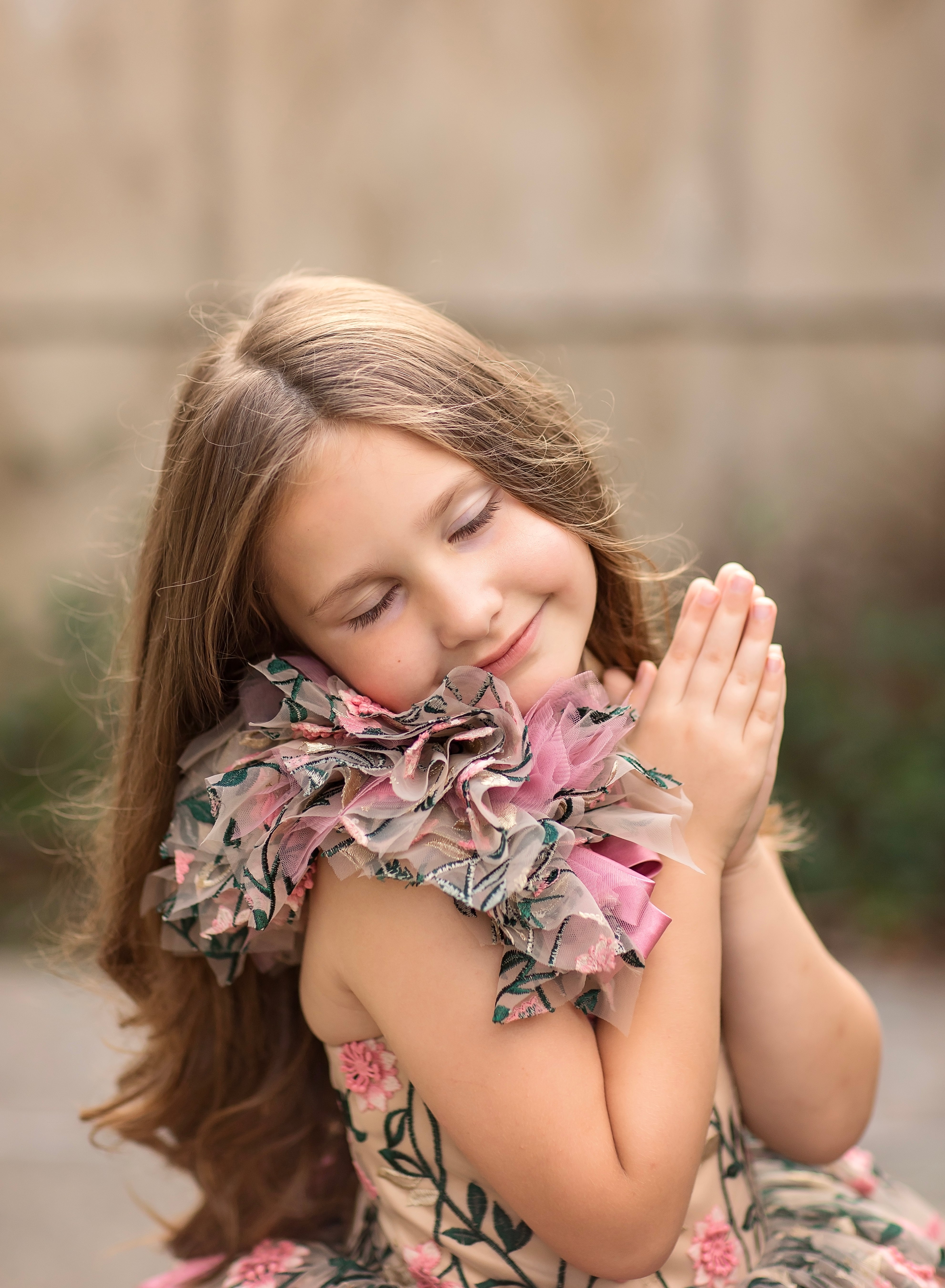 "Dance of the blooms" -   Floor Length ( 5 Year - Petite 6 Year)