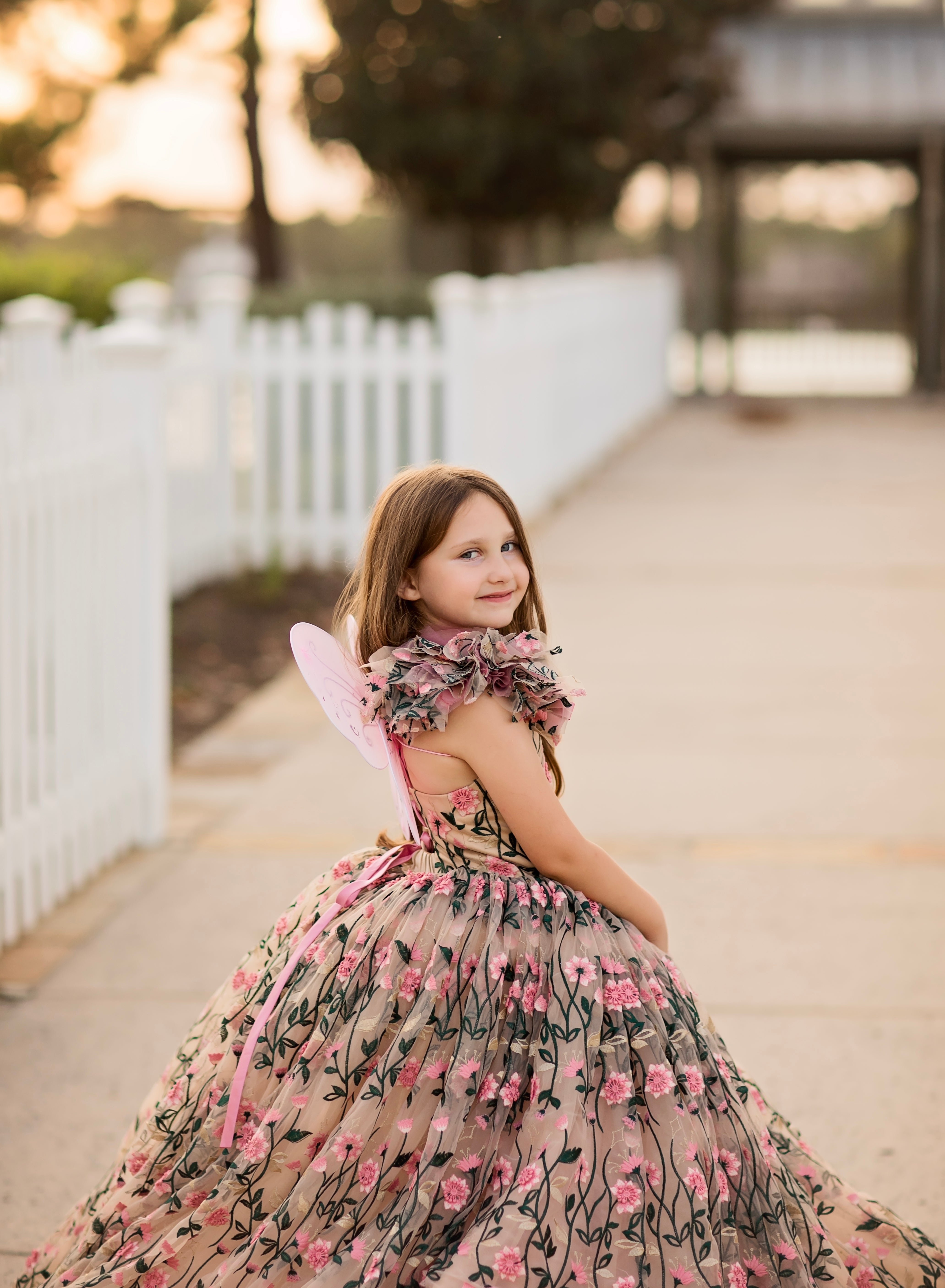 "Dance of the blooms" -   Floor Length ( 5 Year - Petite 6 Year)