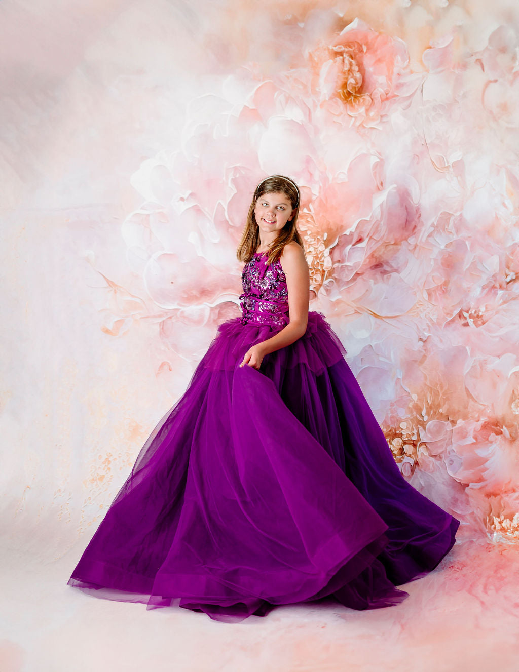 "Dazzling Merlot" - Floor Length Gown - (12 - 15 YEAR)