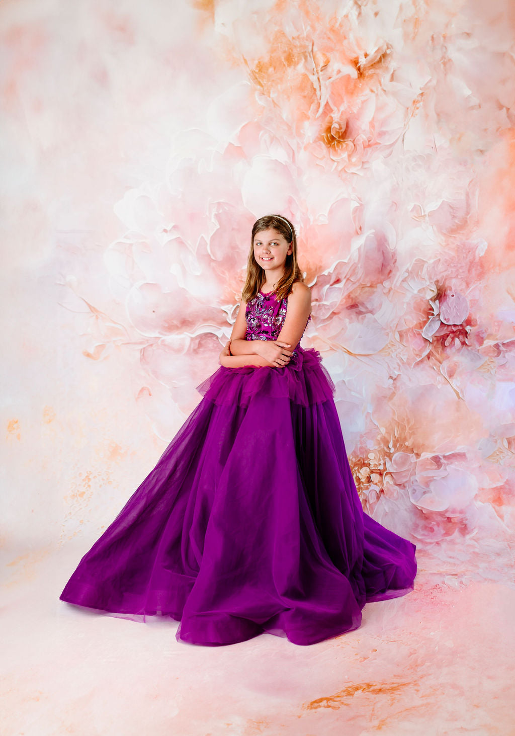 "Dazzling Merlot" - Floor Length Gown - (12 - 15 YEAR)