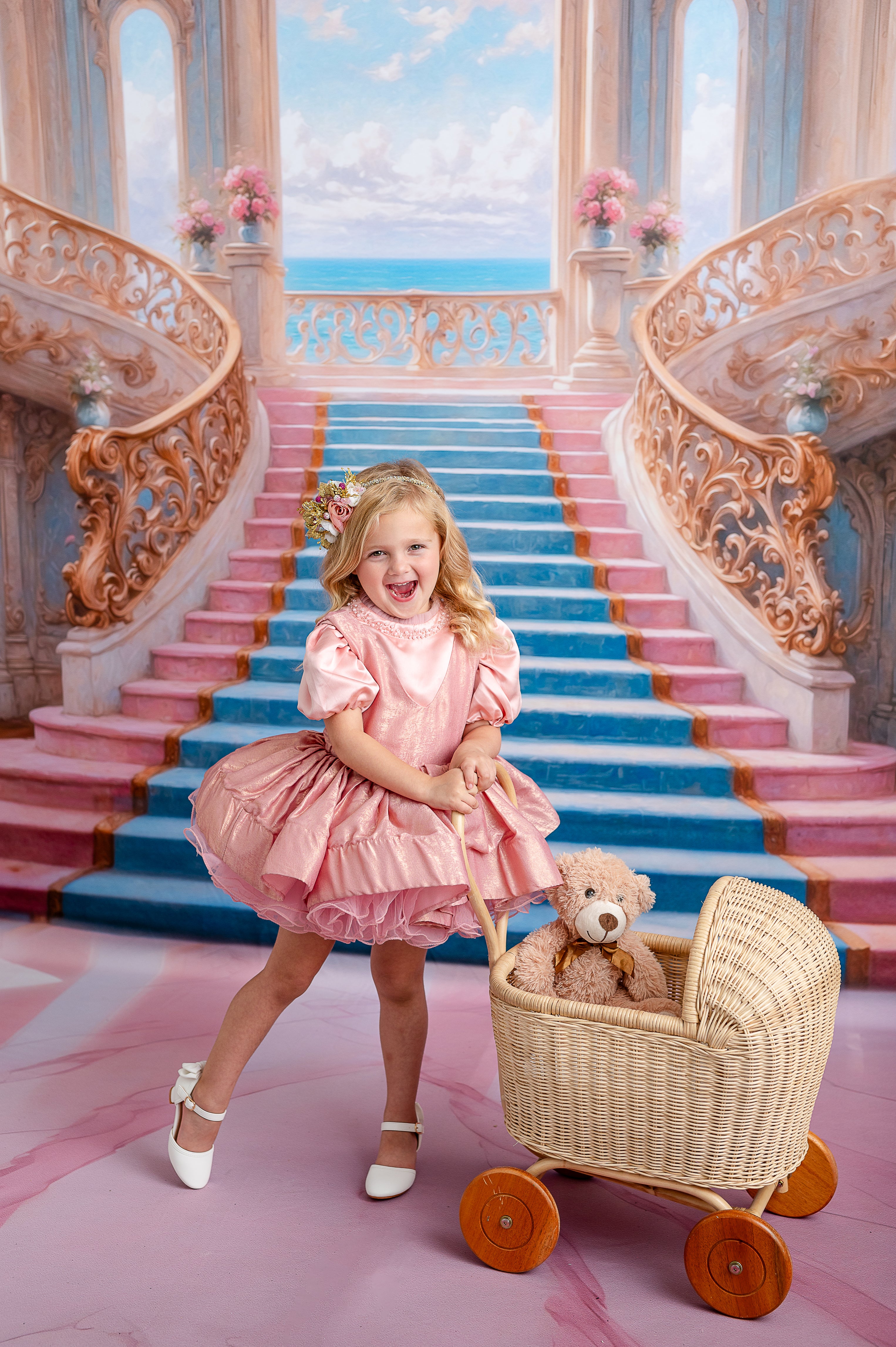 Princess Pink Vintage-Inspired Dress  (3-4 year)