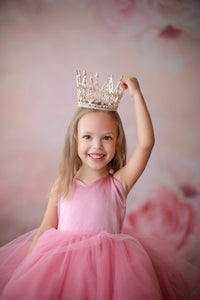 Simple Tulle Floor-Length Dress with Satin Bodice | Custom Color Options | Couture Gown for Special Occasions