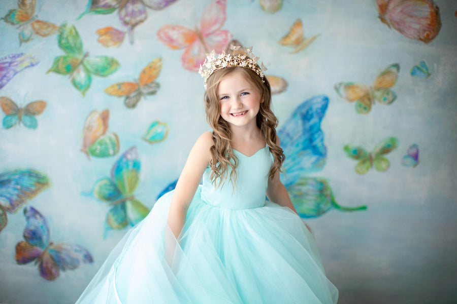 Simple Tulle Floor-Length Dress with Satin Bodice | Custom Color Options | Couture Gown for Special Occasions