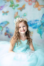 Simple Tulle Floor-Length Dress with Satin Bodice | Custom Color Options | Couture Gown for Special Occasions