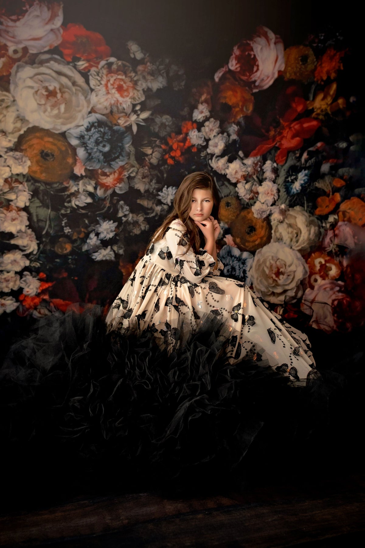 Bentley and Lace couture gown in a portrait session