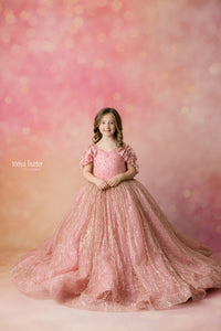 Retired rental euc Stassi- Rose Gold and Rose pink gown- Gorgeous special occasion or photo shoot dress (7 Year-Petite 8 Year)