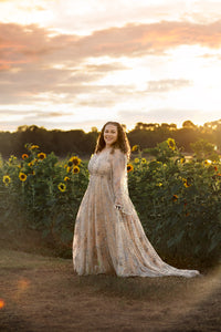 retired rental EUC Liberty -Beautiful boho inspired gown - (TEEN-ADULT) Maternity friendly.