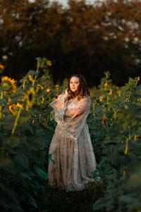 retired rental EUC Liberty -Beautiful boho inspired gown - (TEEN-ADULT) Maternity friendly.