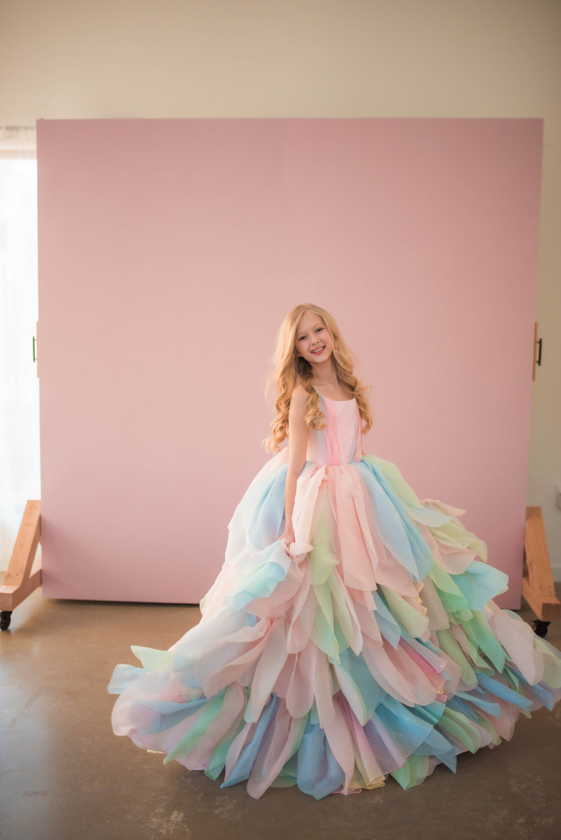 "Petal Whispers" Pastel - Floor Length Dress ( 7 Year - Petite 9)