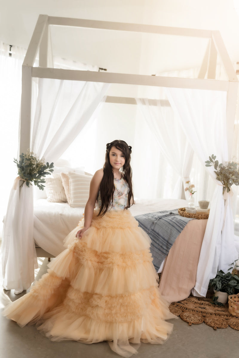 "MEADOW BLOOM" -Editorial Dress, Couture Gown, Special Occasion Dress Custom colors available