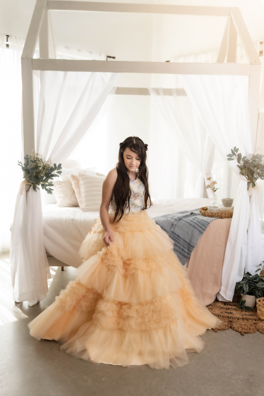 "MEADOW BLOOM" -Editorial Dress, Couture Gown, Special Occasion Dress Custom colors available