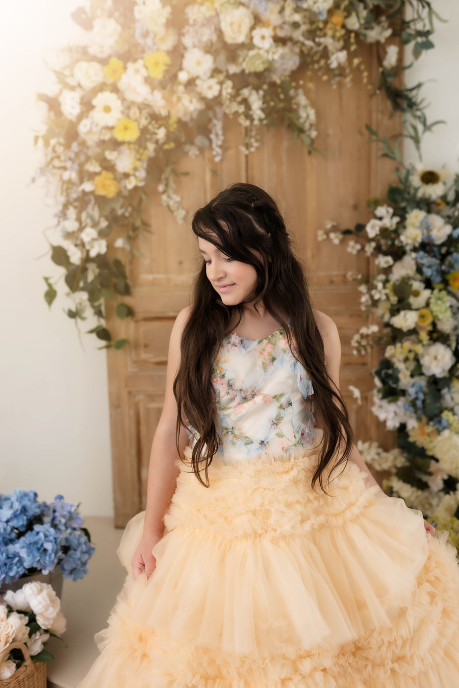 "MEADOW BLOOM" -Editorial Dress, Couture Gown, Special Occasion Dress Custom colors available