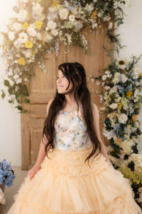 New "Meadow Bloom" Couture Floor length gown (11 Year - Petite 16 Year)